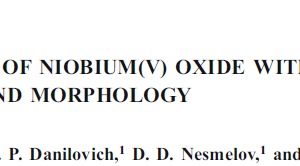 UDC 666-492-PREPARATION OF NIOBIUM(V) OXIDE WITH CONTROLLED DISPERSITY AND MORPHOLOGY