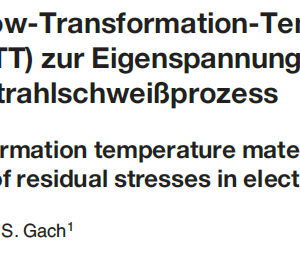 Use of low transformation temperature materials (LTT) for the reduction of residual stresses in electron beam welding