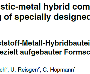 Joining of plastic-metal hybrid components by overmoulding of specially designed form-closure elements