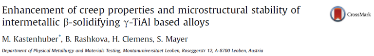 Read more about the article Enhancement of creep properties and microstructural stability of intermetallic β-solidifying γ-TiAl based alloys