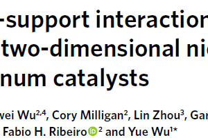 Reactive metal–support interactions at moderate temperature in two-dimensional niobium-carbide-supported platinum catalysts