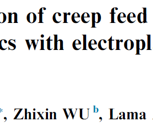 Performance evaluation of creep feed grinding of γ-TiAl intermetallics with electroplated diamond wheels