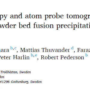 Scanning electron microscopy and atom probe tomography characterization of laser powder bed fusion precipitation strengthening nickel-based superalloy