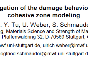 Numerical investigation of the damage behavior of S355 EBW by cohesive zone modeling