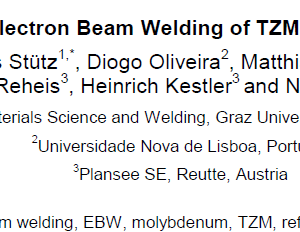 Electron Beam Welding of TZM Sheets