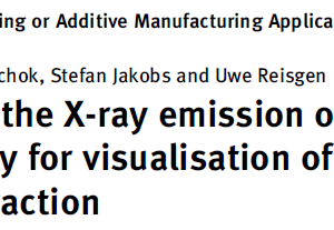 Utilisation of the X-ray emission of an electron beam capillary for visualisation of the beam-material interaction