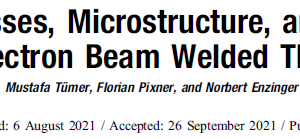Residual Stresses, Microstructure, and Mechanical Properties of Electron Beam Welded Thick S1100 Steel