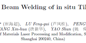 Research on Electron Beam Welding of in situ TiB2p_ZL101 Composite