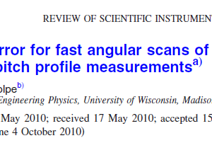 A spinning mirror for fast angular scans of EBW emission for magnetic pitch profile measurements