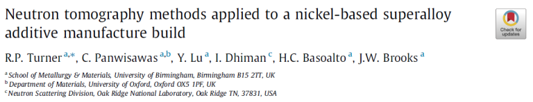 Read more about the article Neutron tomography methods applied to a nickel-based superalloy