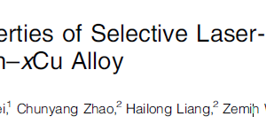 Damping Properties of Selective Laser-Melted Medium Manganese Mn–xCu Alloy
