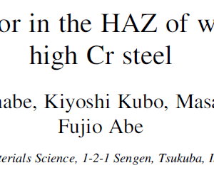 Creep crack growth behavior in the HAZ of weldments of W containing high Cr steel