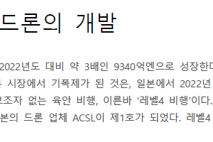 ACSL, ‘레벨4’ 드론의 개발