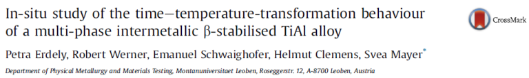 Read more about the article In-situ study of the time-etemperature-transformation behaviour of a multi-phase intermetallic β-stabilised TiAl alloy