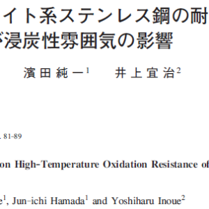 Effect of Carburizing Atmosphere on High–Temperature Oxidation Resistance of 17％ Cr Ferritic Stainless Steel Doped with Cu and Ni