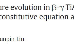 Characterization of microstructure evolution in β-γ TiAl alloy containing high content of Niobium using constitutive equation and power dissipation map