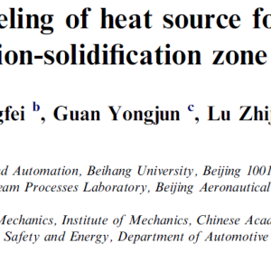 Research on modeling of heat source for electron beam welding fusion-solidification zone