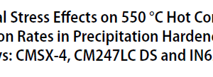 Mechanical Stress Effects on 550 °C Hot Corrosion Propagation Rates in Precipitation Hardened Ni-Base Superalloys CMSX‑4, CM247LC DS and IN6203DS