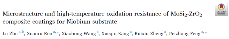 Read more about the article Microstructure and high-temperature oxidation resistance of MoSi2-ZrO2composite coatings for Niobium substrate