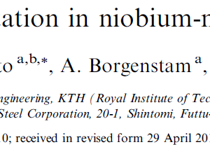 Interphase precipitation in niobium-microalloyed steels
