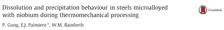 Read more about the article Dissolution and precipitation behaviour in steels microalloyed with niobium during thermomechanical processing