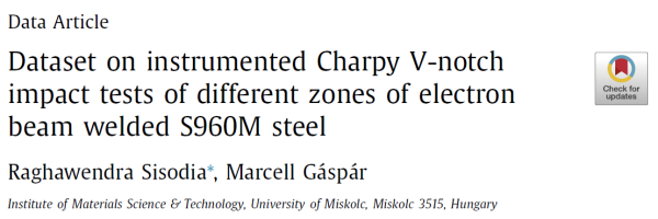 Dataset on instrumented Charpy V-notch impact tests of different zones of electron beam welded S960M steel