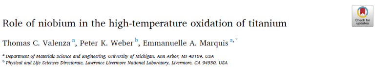 Read more about the article Role of niobium in the high-temperature oxidation of titanium