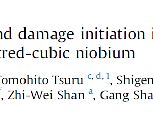 Mechanism of hardening and damage initiation in oxygen embrittlement of body-centred-cubic niobium