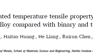 Microstructure and elevated temperature tensile property of Ti–46Al–7Nb-(W,Cr,B) alloy compared with binary and ternary TiAl alloy