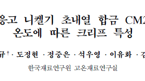 일방향 응고 니켈기 초내열 합금 CM247LC의 온도에 따른 크리프 특성