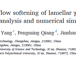 Insights into the abnormal flow softening of lamellar γ-TiAl alloys during hot-working Experimental analysis and numerical simulation