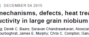 Deformation mechanisms, defects, heat treatment, and thermal conductivity in large grain niobium