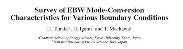 Read more about the article Survey of EBW Mode-Conversion Characteristics for Various Boundary Conditions