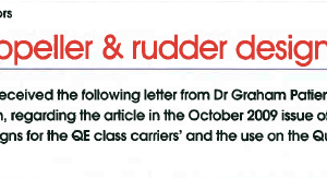 Qe Class propeller and rudder design