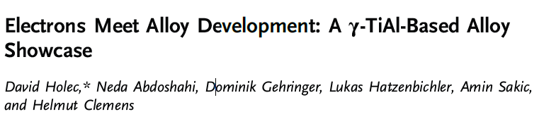 Read more about the article Electrons Meet Alloy Development A γ-TiAl-Based Alloy Showcase