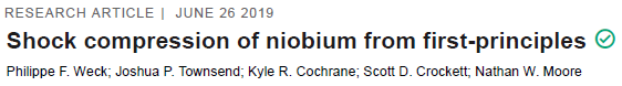 Read more about the article Shock compression of niobium from first-principles