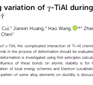 The bonding variation of γ-TiAl during deformation