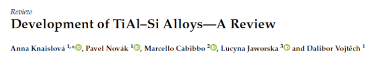 Read more about the article Development of TiAl–Si Alloys—A Review