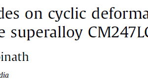 Role  of shrinkage pores, carbides on cyclic deformation behaviour of conventionally cast nickel base superalloy CM247LC at 870 °C