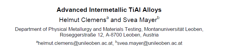 Read more about the article Advanced Intermetallic TiAl Alloys