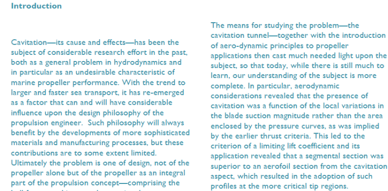 Read more about the article Cavitation of Propellers