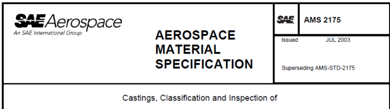 Read more about the article AMS 2175-Castings, Classification and Inspection of