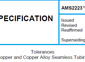 AMS 2223TM-Tolerances Copper and Copper Alloy Seamless Tubing