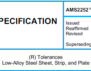 AMS 2252TM-(R) Tolerances Low-Alloy Steel Sheet, Strip, and Plate