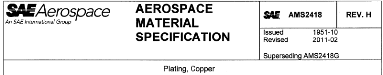 Read more about the article AMS 2418-Plating, Copper