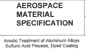 AMS 2472F-Anodic Treatment of Aluminum Alloys Suifuric Acid Process, Dyed Coating