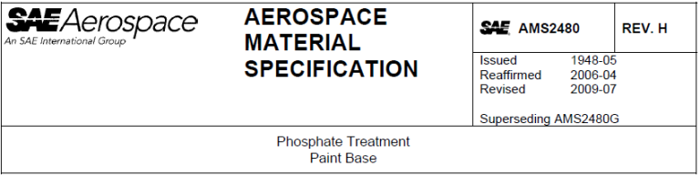 Read more about the article AMS 2480-Phosphate Treatment Paint Base