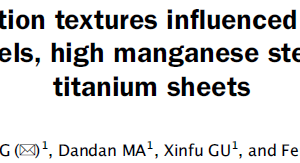On the transformation textures influenced by deformation in electrical steels, high manganese steels and pure titanium sheets