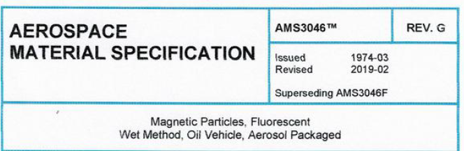 Read more about the article AMS 3046TM-Magnetic Particles, Fluorescent Wet Method, Oil Vehicle, Aerosol Packaged