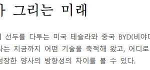 테슬라와 BYD가 그리는 미래